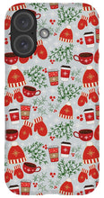 Load image into Gallery viewer, Coffee and Mittens Christmas Pattern - Phone Case