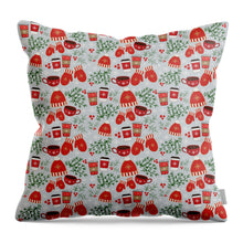 Load image into Gallery viewer, Coffee and Mittens Christmas Pattern - Throw Pillow