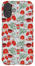 Load image into Gallery viewer, Coffee and Mittens Christmas Pattern - Phone Case