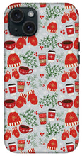 Load image into Gallery viewer, Coffee and Mittens Christmas Pattern - Phone Case