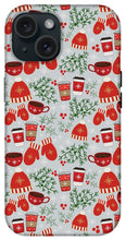 Load image into Gallery viewer, Coffee and Mittens Christmas Pattern - Phone Case