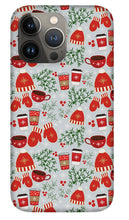 Load image into Gallery viewer, Coffee and Mittens Christmas Pattern - Phone Case