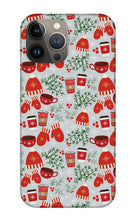 Load image into Gallery viewer, Coffee and Mittens Christmas Pattern - Phone Case