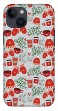 Load image into Gallery viewer, Coffee and Mittens Christmas Pattern - Phone Case