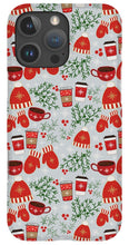 Load image into Gallery viewer, Coffee and Mittens Christmas Pattern - Phone Case