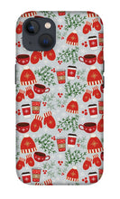 Load image into Gallery viewer, Coffee and Mittens Christmas Pattern - Phone Case