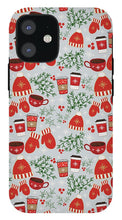 Load image into Gallery viewer, Coffee and Mittens Christmas Pattern - Phone Case