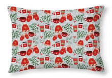 Load image into Gallery viewer, Coffee and Mittens Christmas Pattern - Throw Pillow