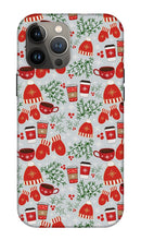 Load image into Gallery viewer, Coffee and Mittens Christmas Pattern - Phone Case