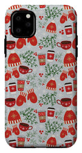 Load image into Gallery viewer, Coffee and Mittens Christmas Pattern - Phone Case