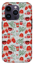 Load image into Gallery viewer, Coffee and Mittens Christmas Pattern - Phone Case