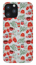 Load image into Gallery viewer, Coffee and Mittens Christmas Pattern - Phone Case