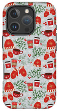 Load image into Gallery viewer, Coffee and Mittens Christmas Pattern - Phone Case