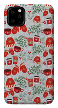 Load image into Gallery viewer, Coffee and Mittens Christmas Pattern - Phone Case