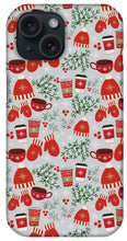 Load image into Gallery viewer, Coffee and Mittens Christmas Pattern - Phone Case