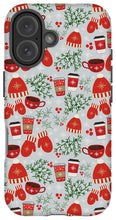 Load image into Gallery viewer, Coffee and Mittens Christmas Pattern - Phone Case