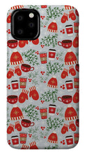 Load image into Gallery viewer, Coffee and Mittens Christmas Pattern - Phone Case