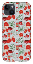 Load image into Gallery viewer, Coffee and Mittens Christmas Pattern - Phone Case