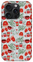 Load image into Gallery viewer, Coffee and Mittens Christmas Pattern - Phone Case