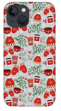 Load image into Gallery viewer, Coffee and Mittens Christmas Pattern - Phone Case