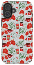 Load image into Gallery viewer, Coffee and Mittens Christmas Pattern - Phone Case