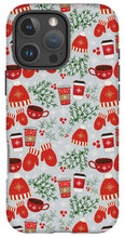 Load image into Gallery viewer, Coffee and Mittens Christmas Pattern - Phone Case