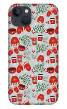 Load image into Gallery viewer, Coffee and Mittens Christmas Pattern - Phone Case