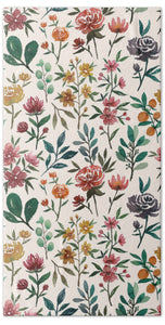 Colorful Watercolor Flowers - Beach Towel