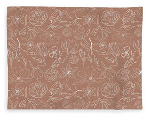 Copper Magnolia Pattern - Blanket