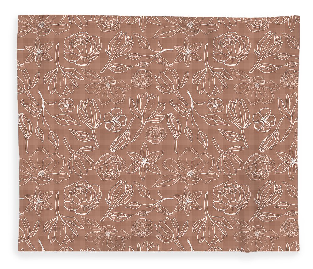 Copper Magnolia Pattern - Blanket