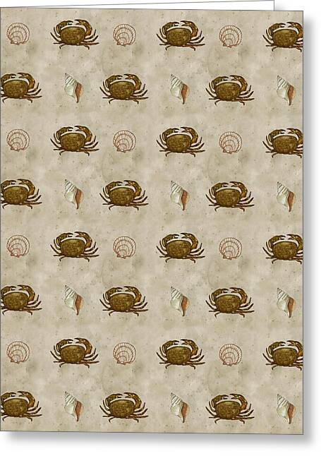 Crab Pattern - Greeting Card
