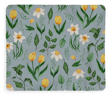 Load image into Gallery viewer, Daffodils and Tulips Pattern - Blanket