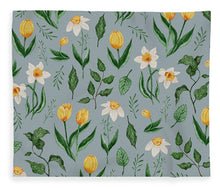 Load image into Gallery viewer, Daffodils and Tulips Pattern - Blanket