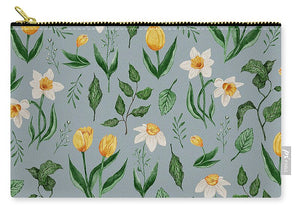 Daffodils and Tulips Pattern - Zip Pouch