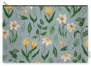 Daffodils and Tulips Pattern - Zip Pouch