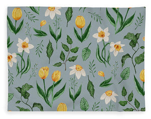 Daffodils and Tulips Pattern - Blanket