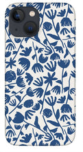 Load image into Gallery viewer, Dark Blue Floral Pattern - Phone Case