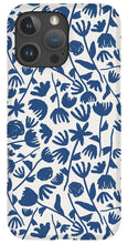Load image into Gallery viewer, Dark Blue Floral Pattern - Phone Case