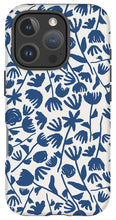 Load image into Gallery viewer, Dark Blue Floral Pattern - Phone Case