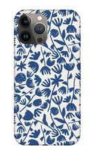Load image into Gallery viewer, Dark Blue Floral Pattern - Phone Case