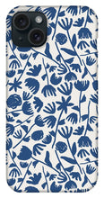Load image into Gallery viewer, Dark Blue Floral Pattern - Phone Case