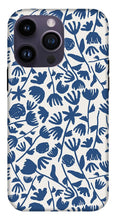 Load image into Gallery viewer, Dark Blue Floral Pattern - Phone Case