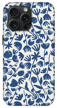 Load image into Gallery viewer, Dark Blue Floral Pattern - Phone Case