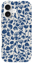 Load image into Gallery viewer, Dark Blue Floral Pattern - Phone Case