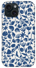 Load image into Gallery viewer, Dark Blue Floral Pattern - Phone Case