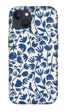 Load image into Gallery viewer, Dark Blue Floral Pattern - Phone Case
