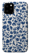 Load image into Gallery viewer, Dark Blue Floral Pattern - Phone Case
