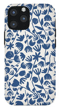 Load image into Gallery viewer, Dark Blue Floral Pattern - Phone Case