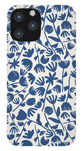 Load image into Gallery viewer, Dark Blue Floral Pattern - Phone Case