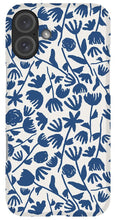 Load image into Gallery viewer, Dark Blue Floral Pattern - Phone Case